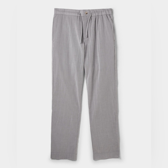 The Resort Co Other - THE RESORT CO Seersucker Trousers Sage – Gray Striped Pants Mens Small